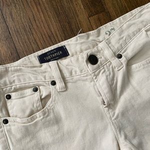 J. Crew Toothpick ankle jeans - off white.
